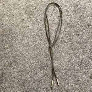 Green bolo wrap necklace